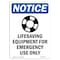Signmission OSHA Notice, 7" Height, Lifesaving Equipment Sign With Symbol, 7" X 5", Portrait OS-NS-D-57-V-14007 - alternate 1